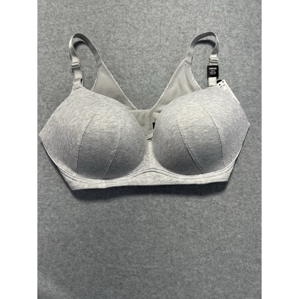Torrid Women's Bra 40DDD Dream Wire-Free Push Up Bra Light Gray NWT